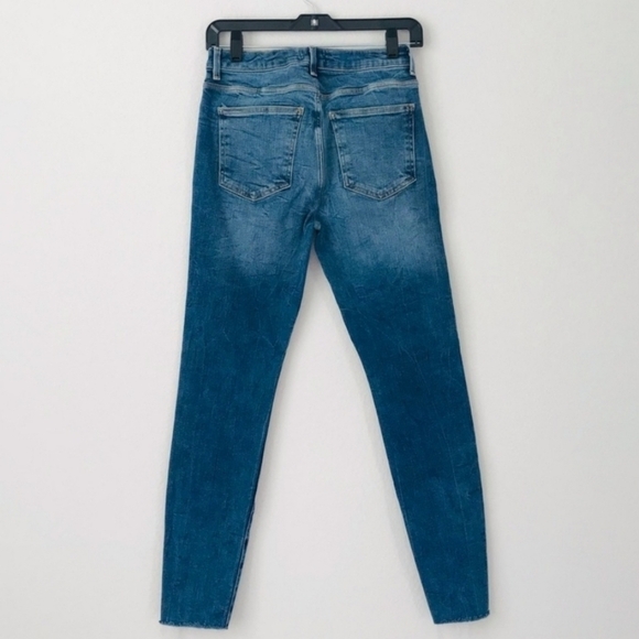 Forever 21 High Waist Raw Hem Floral Embroidered Skinny Jeans - Picture 2 of 8